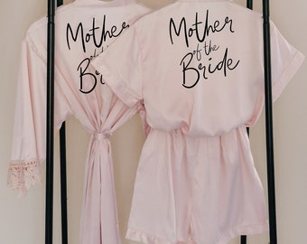 Personalised Mother of the Bride Robe, Custom Bridal Party Gift, Mother of the Groom and Bridesmaid Robes, Hen Party Sleepover