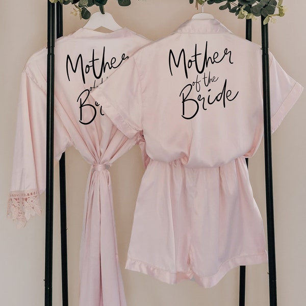 Personalisierte Mutter der Braut Robe, benutzerdefinierte Brautparty Geschenk, Mutter des Bräutigams und Brautjungfer Roben, Hen Party Sleepover