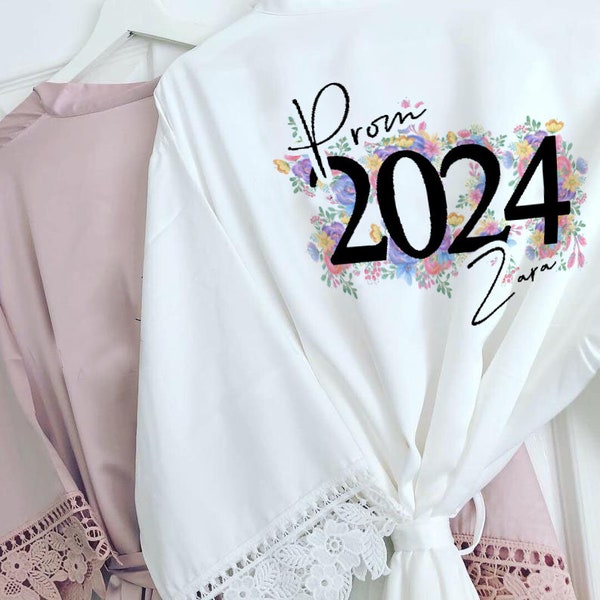 Personalised Prom Prep Pyjamas and Robe, Getting Ready for Prom, Special Prom Graduation Gift, Prom Gift Set, Milestone Birthday PJs