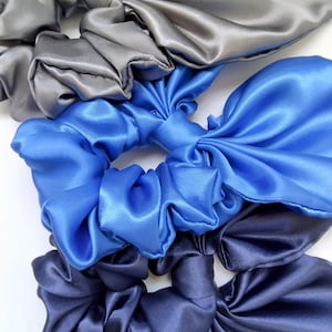 Satin scrunchie, bow scrunchie, adult scrunchie,hair tie, elastic, handmade hair accessories