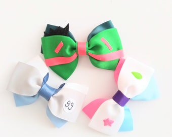 Anime Hair Bow: Handmade Grosgrain Ribbon Alligator Clip