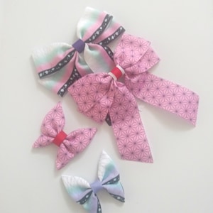 Japanese pattern hair bow, Character hair bows, adult, childrens hair bow,handmade hair bow,hair accessories,hair clips,