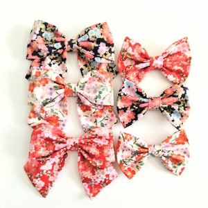 Sakura Fabric Sailor Hair Bow: Japanese Style, Handmade