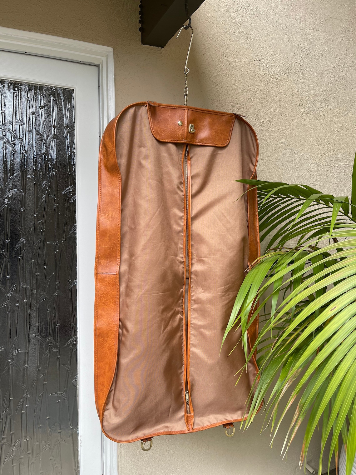 Vintage leather garment bag Etsy
