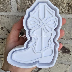 Cowboy Boot With Bow Car Freshie Mold