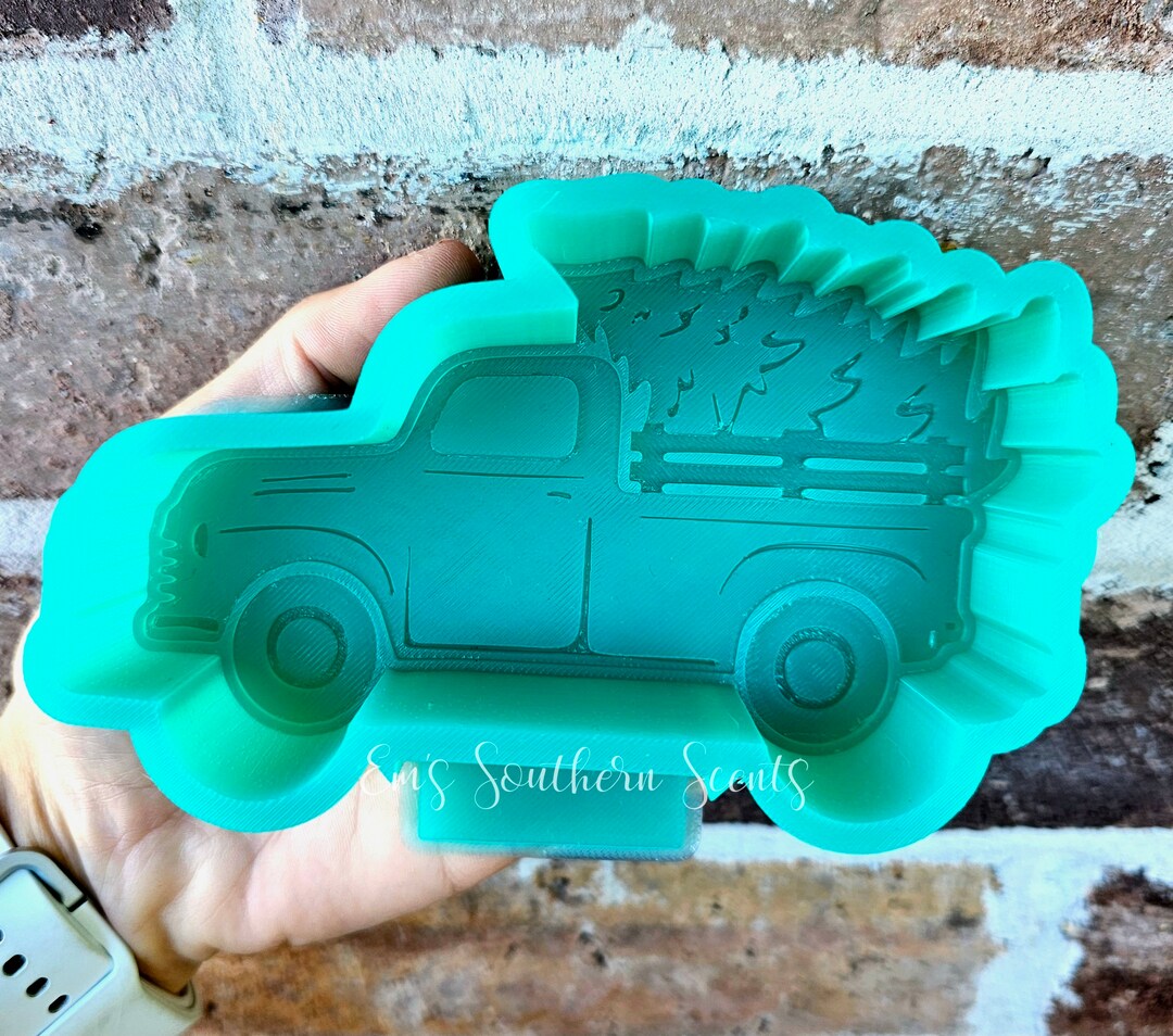 Farm Christmas Tree Truck Freshie Mold Etsy