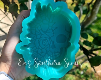 Floral Skull Car Freshie Mold