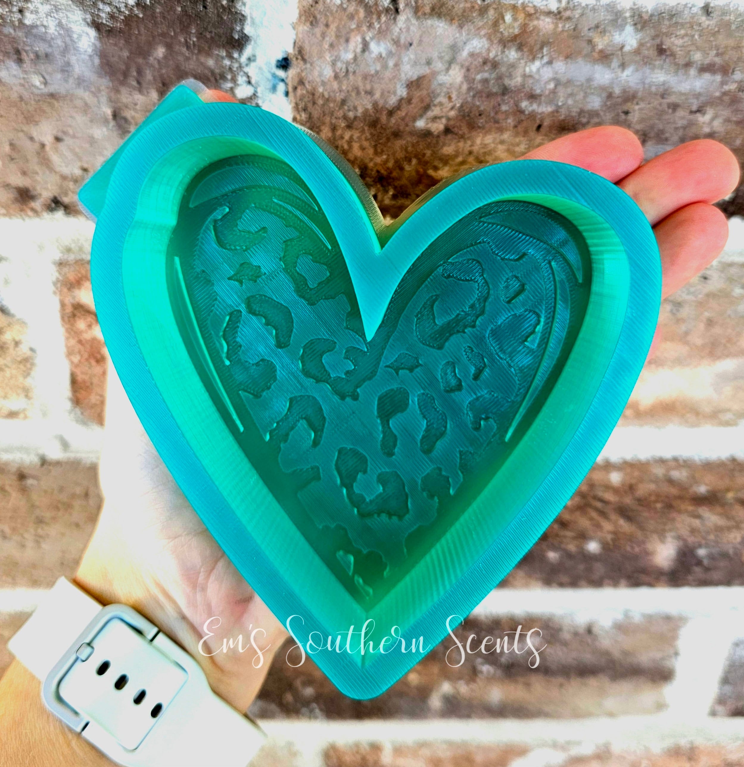 Leopard Heart Car Freshie Mold