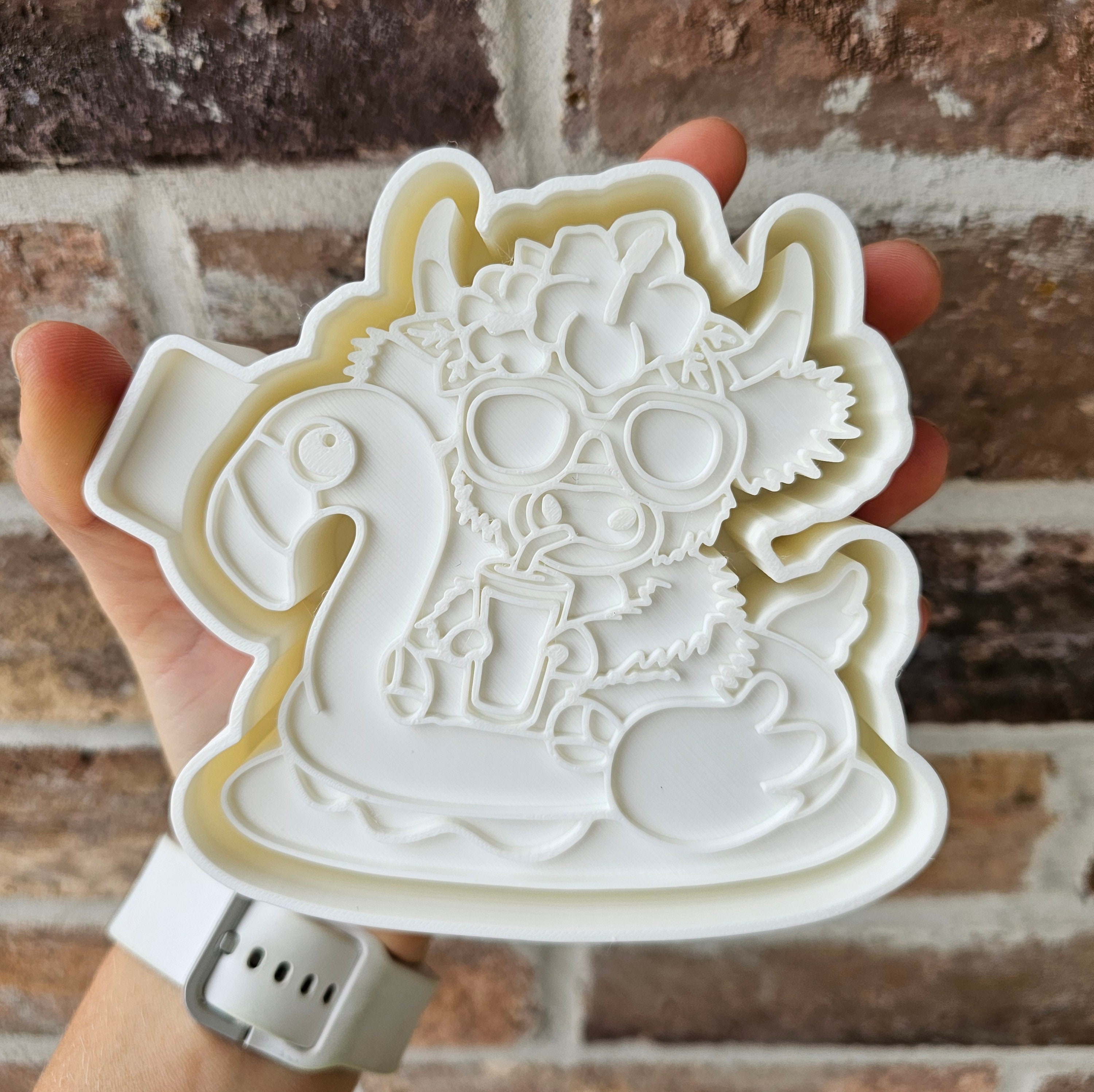 Flamingo Float Highland Cow Car Freshie Mold - Etsy