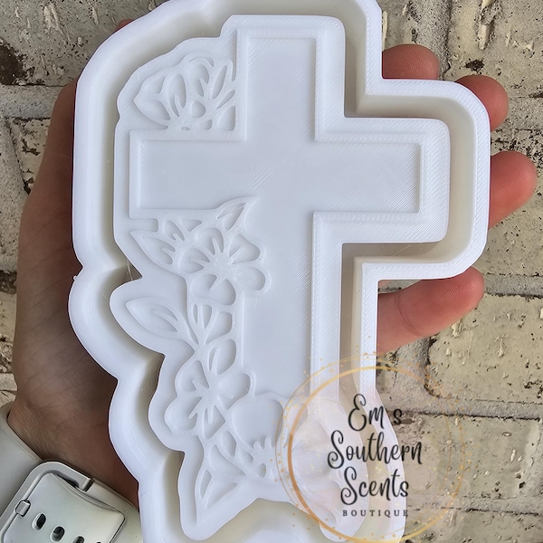 Mould Floral Cross Car Freshie