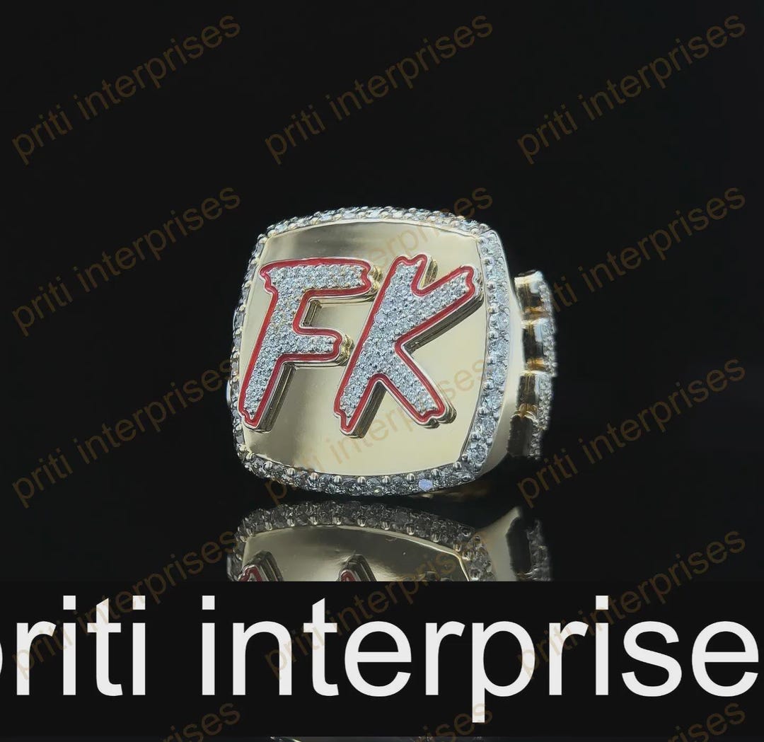Customize Two Letter Wedding Moissanite Men's Ring: 925 Sterling Silver ...
