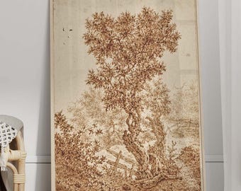 Vintage Tree Poster No4 – Antique Wall Art Print, Nature Home Decor