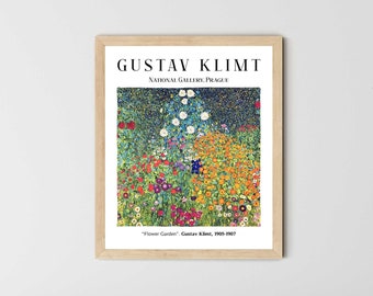 Gustav Klimt Flower Garden Art Print: Art Nouveau Exhibition