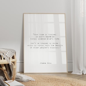Steve Jobs Quote Poster - Steve Jobs Wall Art, Steve Jobs Print, Quote Wall Art, Inspirational Wall Art, Motivational Quote Print