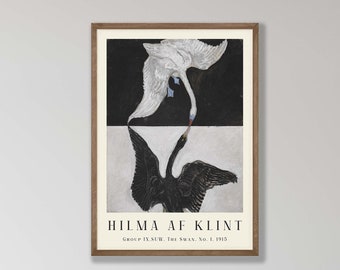 Hilma AF Klint "The Swan"-kunstdruk: abstract modern interieur
