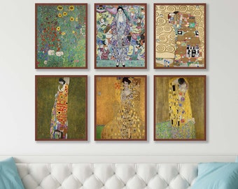 KLIMT 6 Posters セット Gustav Klimt Art Prints: Gallery Wall Set of 6 - Etsy