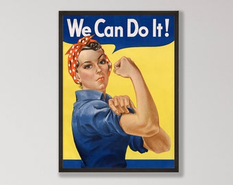 We Can Do It」プリント - ヴィンテージフェミニズムポスター、女性の