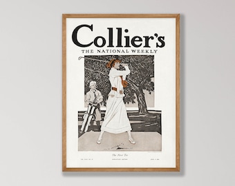 Vintage Golf Magazine Cover Art Print - Retro Fashion Poster