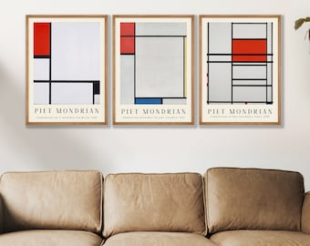Piet Mondrian Print, Mondrian Art Print, Mondrian Poster