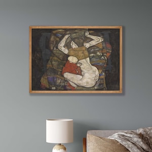Egon Schiele Art Print: Junge Mutter, Museum Exhibition Poster