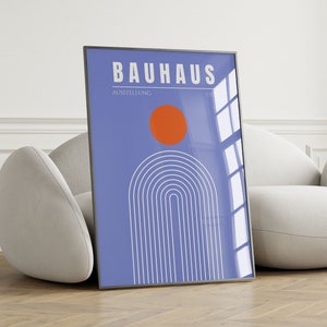 Abstract Bauhaus Poster - Bauhaus Wall Art, Mid Century Modern Art Print, Trendy Wall Art, Bauhaus Print, Living Room Decor