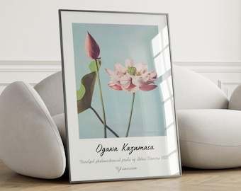 Ogawa Kazumasa Lotus Flower Art Print - Japanese Wall Decor (Framed Option)