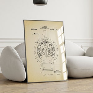 Marine Telegraph Patent Print - Patent Poster, Sailing Print, Nautical Decor, Sailboat Poster, Sailor Gift, Sailing Wall Decor