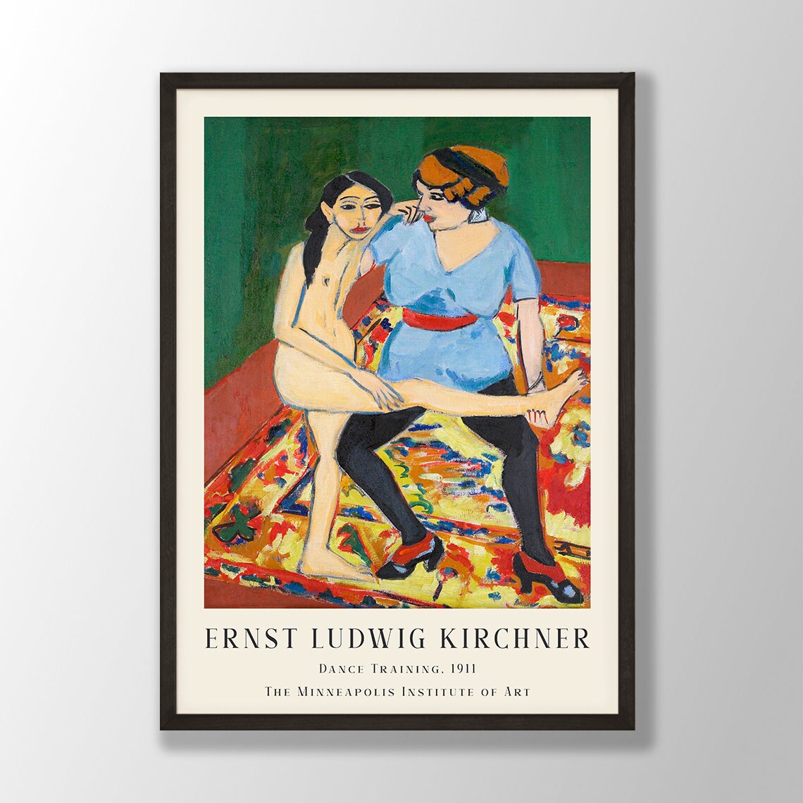 Ernst Ludwig Kirchner Art Print - Dance Training, Expressionist Art, Kirchner Wall Art, Kirchner Exhibition, Museum Poster, Modern Home Art