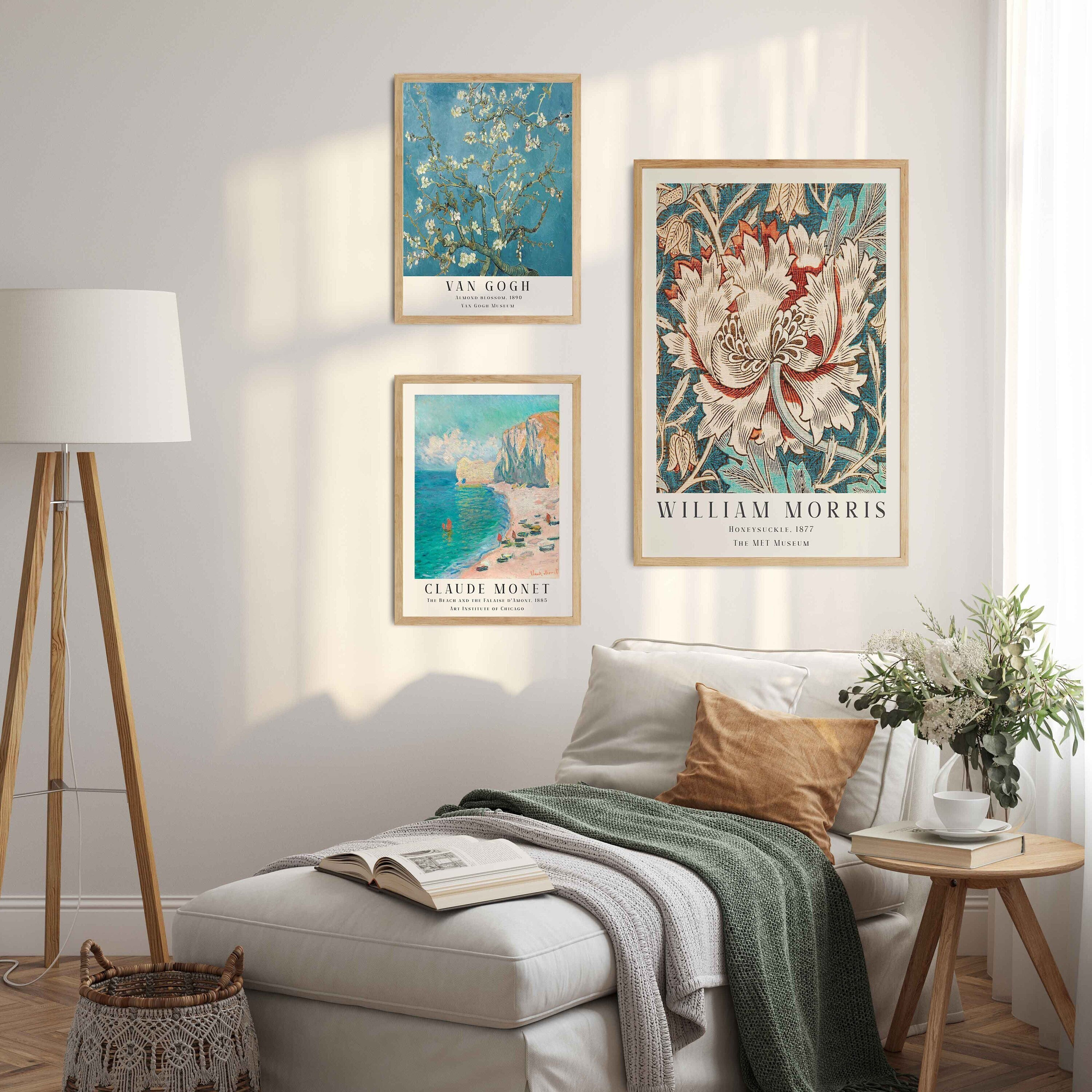 Art Nouveau Poster Set: Monet, Van Gogh, William Morris Art Prints