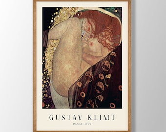 Gustav Klimt Art Print - Danae Art Print, Gustav Klimt Prints, Gustav Klimt Wall Art, Art Nouveau Decor, Klimt Exhibition Art Prints