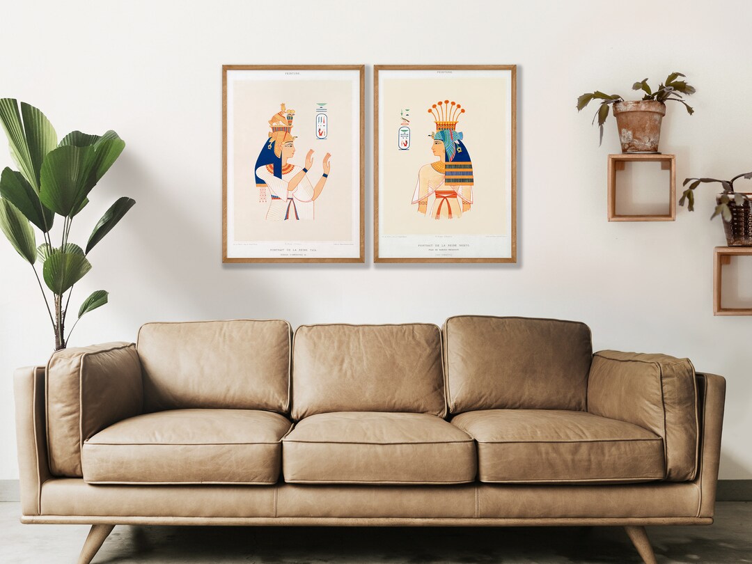 Egyptian Goddess Art Prints: Ancient Egypt Wall Decor, Set of 2 - Etsy