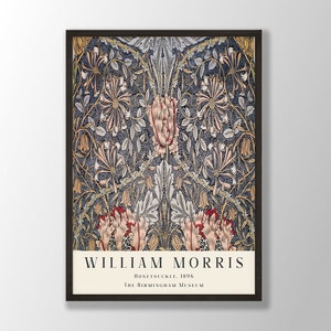 William Morris Art Print | Honeysuckle Print, William Morris Poster, William Morris Exhibition, Morris Wall Art, Art Nouveau,Floral Wall Art