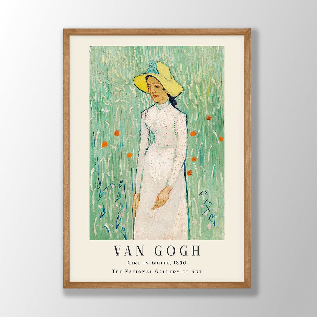 Van Gogh Print Girl in White, Van Gogh Poster, Museum Exhibition Poster
