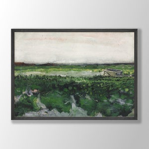 Van Gogh Print | Landscape with Wheelbarrow, Van Gogh Poster, Museum Exhibition Poster, Van Gogh Painting, Museum Prints, Farmhouse Decor