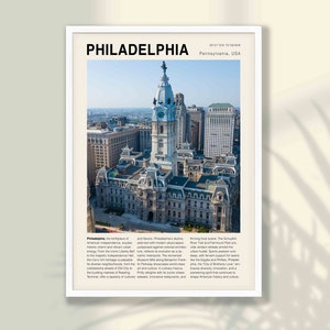 Philadelphia City Print - Philadelphia Wall Art, Travel Wall Art, Philadelphia Poster, Philadelphia Wall Decor, City Wall Art, City Poster
