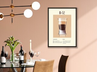 Targa In Metallo Vintage Per Parete, Decorazione Retro Cocktail B-52 Per Bar, Pub E Ristoranti - 20x30 Cm, Stampa UV, Made In Germany