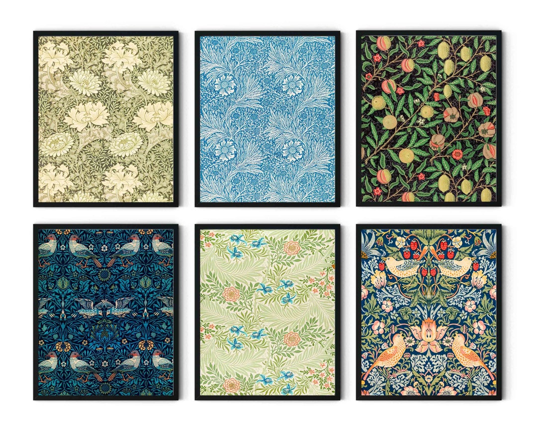 William Morris Botanical Print Set: Art Nouveau Exhibition Posters - Etsy