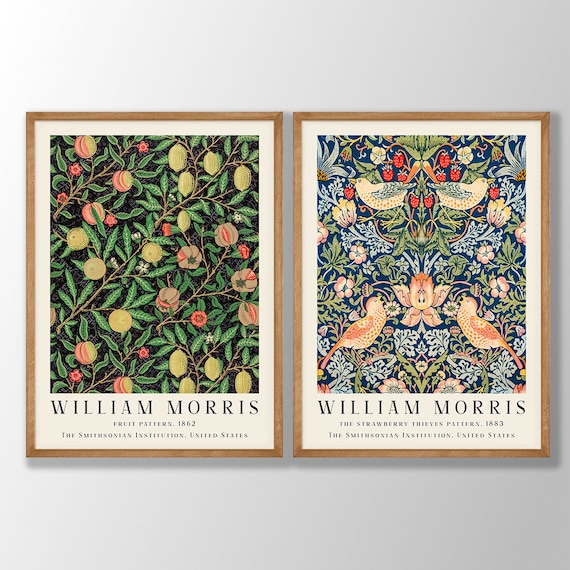 William Morris Prints Set of 2 No:3 William Morris Poster, William Morris  Exhibition Poster, Floral Art Prints, Kitchen Print, Art Nouveau -   Canada