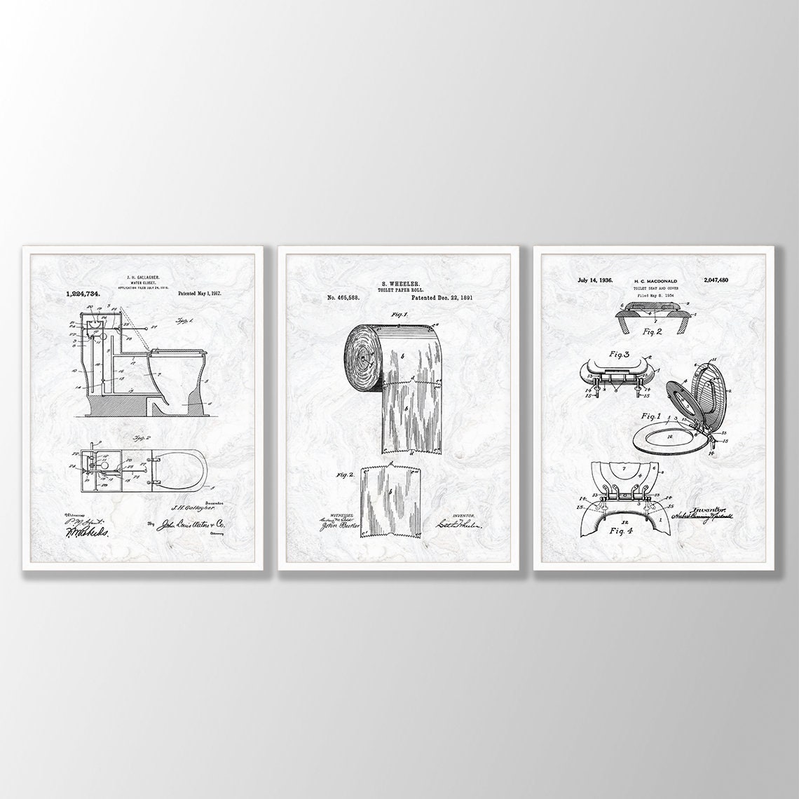 Impression photo « Brevet de papier toilette - Art de la salle de bain