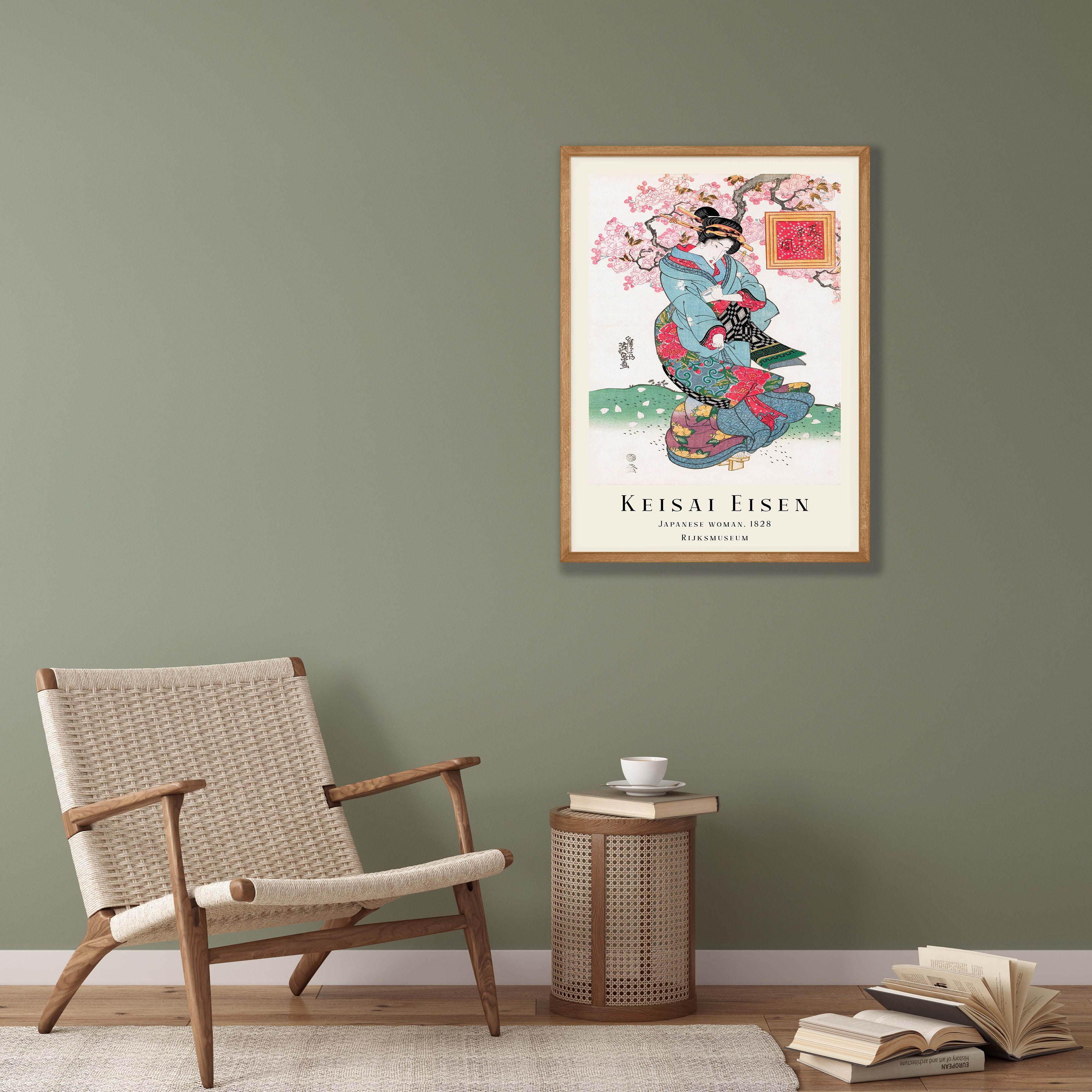 渓斎英泉芸者版画: ヴィンテージ日本の木版画 - Etsy 日本