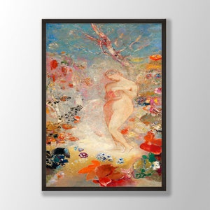 Odilon Redon Art Print - Pandora, Mythology Print, Odilon Redon Poster, Pandora Poster, Museum Exhibition Poster, Living Room Decor