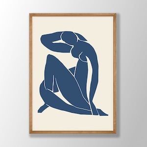 Blue Henri Matisse Art Print - Papiers Decoupes No2, Matisse Poster, Matisse Wall Art, Abstract Wall Art, Blue Home Decor, Gallery Wall Art