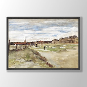 Van Gogh Print | Bleaching Ground at Scheveningen, Van Gogh Poster, Museum Exhibition Poster, Van Gogh Paintings, Museum Art,Farmhouse Decor