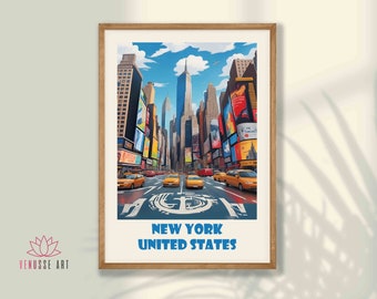 New York City Wall Art Print: Minimalist NYC Poster