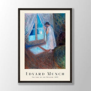 Edvard Munch Art Print - The Girl by the Window 1893, Edvard Munch Poster, Edvard Munch Wall Art, Munch Exhibition Print, Museum Prints