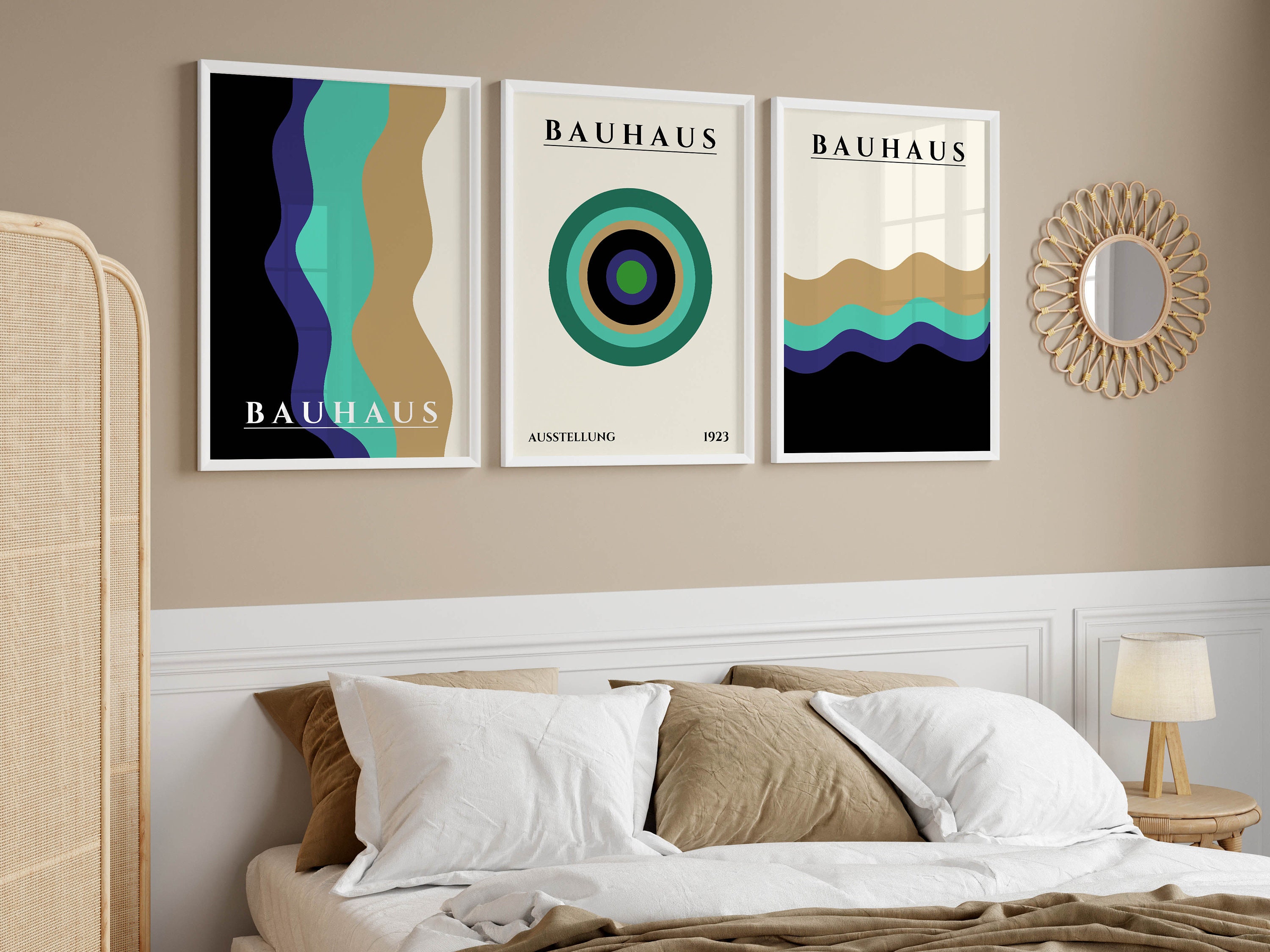 Bauhaus Art Print Set of 3 - Mid Century Modern Home Decor - Etsy