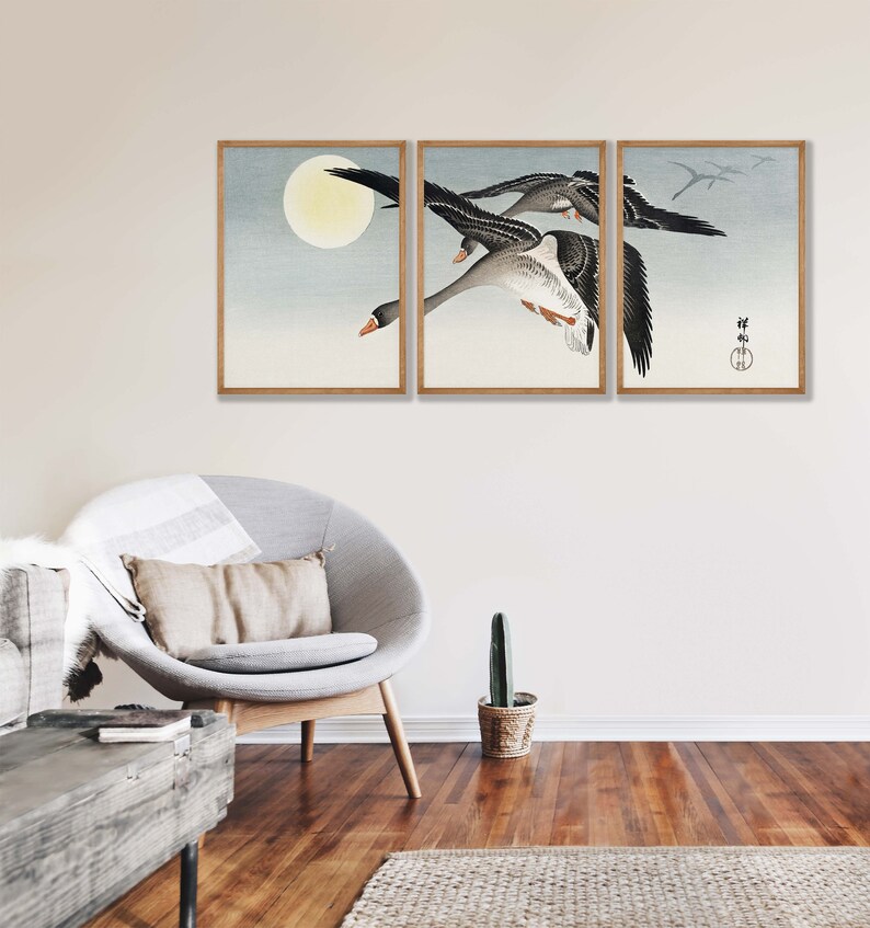 Ohara Koson Bird Prints Set of 3 - Japanese Gallery Wall Art image 6