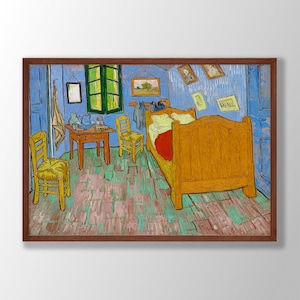 Van Gogh Print | The Bedroom, Van Gogh Poster, Museum Exhibition Poster, Van Gogh Painting, Museum Prints, Modern Home Decor