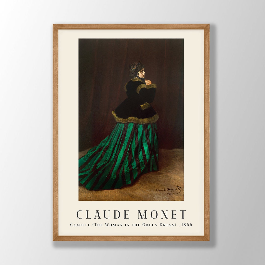 Claude Monet Art Print: Camille (the Woman in the Green Dress) - Etsy