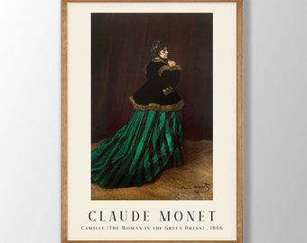 Claude Monet - Camille the Woman in the Green Dress (1866